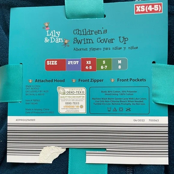 Lily & Dan Children’s Swim Cover Up - Picture 2 of 4